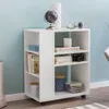 FineBuy Regal Weiß 60x35x75 cm Regalwagen mit Rollen Holz Produktbild-Vorschau 1