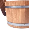 Pirts Bac à sauna en bois de chêne avec poignées en bois et Voir les images du produit 3
