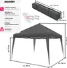 Skládací pavilon Linosa 3x3 m - šedý Náhled obrázku produktu 7