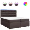 Boxspringbett mit Matratze Dunkelbraun 200x200 cm Stoff Produktbild-Vorschau 1