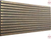 A panel with horizontal wooden slats against a dark gray background. Náhled obrázku produktu