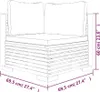 Garten-Ecksofas mit Kissen 2 Stk. Massivholz Teak Produktbild-Vorschau 4