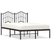 Bettgestell mit Kopfteil Metall Schwarz 120x190 cm Produktbild-Vorschau 1
