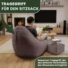 Dreamroots Bean Bag 90x90x100cm Beanbag Floor Chill Sack Anteprima dell’immagine prodotto 5