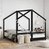 Cloris Designermöbel Kinderbett Schwarz 2x(80x160) cm Produktbild-Vorschau 1