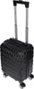 A black suitcase with a textured surface and a retractable handle, shown from a slightly diagonal front view. Produktbild-Vorschau