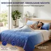 Sleep Comfy Sommerbettdecke 135x200 cm Blau mit Kissenbezug Produktbild-Vorschau 5