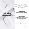 A close-up of a white, creamy substance with text overlay describing key ingredients. Produktbild-Vorschau