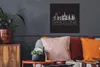 MuchoWow® Poster Skyline "Barcelona" weiß auf schwarz 50x50 Produktbild-Vorschau 2