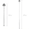 Two telescopic dusters are shown side-by-side, with their extended lengths indicated by measurements. Voir les images du produit