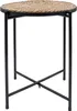 Metall Beistelltisch mit Schilf Tischplatte - 45 x 38 cm - Produktbild-Vorschau 1