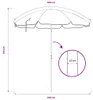vidaXL Parasol avec mât en acier couleur sable 180 cm Voir les images du produit 4