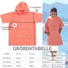 CalmyBEACH Frottee Badeponcho Kinder Bademantel  - Peach Produktbild-Vorschau 5