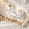 VANITII Coiffeuse avec éclairage LED Blanc 100 x 55 x 81 cm Voir les images du produit 2