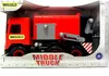 MIDDLE TRUCK Müllwagen rot-schwarz im Schaukarton Produktbild-Vorschau 4
