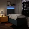 vidaXL Boxspringbett mit Matratze Blau 90x190 cm Stoff Produktbild-Vorschau 5