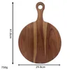Pizzabrett & Teller Set 2 Stück, rundes Holz 30 cm mit Produktbild-Vorschau 4