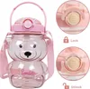 Rosa Wasserflasche mit Griff SWEET BEAR 1000 ML BD27 Produktbild-Vorschau 4