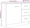 vidaXL Mobile lavabo Grigio Sonoma 63x30x54 cm Materiale a Anteprima dell’immagine prodotto 10