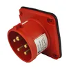 A red electrical connector with gold pins, shown from a side angle against a white background. Produktbild-Vorschau