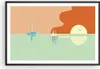 Gerahmtes Poster - Schwarzer Rahmen - Sonne Segelschiff Produktbild-Vorschau 1