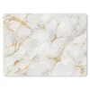 MuchoWow® Mauspad Mousepad Marmor - Weiß - Gold - Abstrakt Produktbild-Vorschau 1