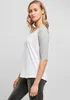 Build Your Brand - Ladies 3/4 Contrast Raglan Tee - White - Produktbild-Vorschau 3