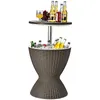 COSTWAY Table de jardin 3 en 1 30L Glacière Tabouret Voir les images du produit 1