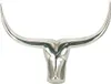 Wanddekoration Geweih Stier Stierkopf silber poliertes Produktbild-Vorschau 1