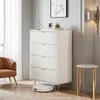 Cassettiera bianca a 4 cassetti con frontale ondulato, Anteprima dell’immagine prodotto 2