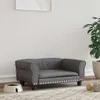 vidaXL Pelíšek pro psy šedý 70x45x30 cm Imitace kůže Náhled obrázku produktu 2