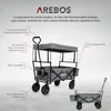 AREBOS Bollerwagen Pliable avec toit Gris | avec filet & Voir les images du produit 3