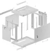 Lanberg Rack Wandschrank 19" 9U/600X450 Metalltür grau Voir les images du produit 8