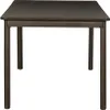 A square wooden table with four legs, shown from the front. Produktbild-Vorschau