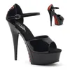 DELIGHT-660FH Damen Sandale von Pleaser, Schwarz  , EU 44, Produktbild-Vorschau 1