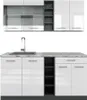 Singleküche Vicco R-Line Weiß Hochglanz/Anthrazit 160 cm , Produktbild-Vorschau 1