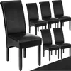 A set of six black dining chairs arranged in two rows against a white background. Produktbild-Vorschau