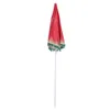A closed beach umbrella with a watermelon pattern on a white background. Podgląd zdjęcia produktu