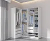 Marmex TRES 01 Weiß Kleiderschrank 100x206x51cm mit zwei Produktbild-Vorschau 7