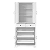Armoire haute à 2 portes et 2 tiroirs, armoire de rangement Voir les images du produit 10