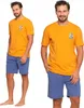 HERREN-PYJAMAS Zweiteiliges T-Shirt mit kurzen Ärmeln und Produktbild-Vorschau 1