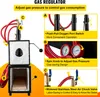 A diagram illustrating the features of a gas regulator for a forge. Voir les images du produit