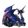 Drache blau mit Babydrache - Deko, Figur, Fantasy Produktbild-Vorschau 2