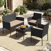 COSTWAY Polyrattan Gartenmöbel Set, Outdoor Gartengarnitur, Produktbild-Vorschau 8