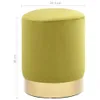 Sgabello verde senape e velluto dorato Anteprima dell’immagine prodotto 5