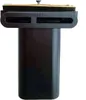 A black plumbing overflow part for a sink, shown against a white background. Produktbild-Vorschau