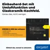 A product advertisement for a black built-in oven set with a glass ceramic cooktop. Produktbild-Vorschau