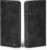 Two views of a black flip-style phone case. Produktbild-Vorschau