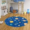 Kinder Spiel Teppich Weltall Blau Rund, Größe:133 cm Rund Produktbild-Vorschau 1