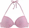Buffalo Push-Up-Bikini-Top Karo rosa-kariert Größe 38 Cup B Produktbild-Vorschau 1